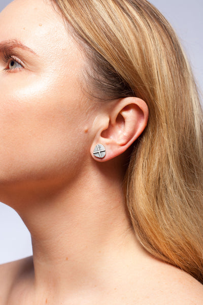 Oxidized silver earrings