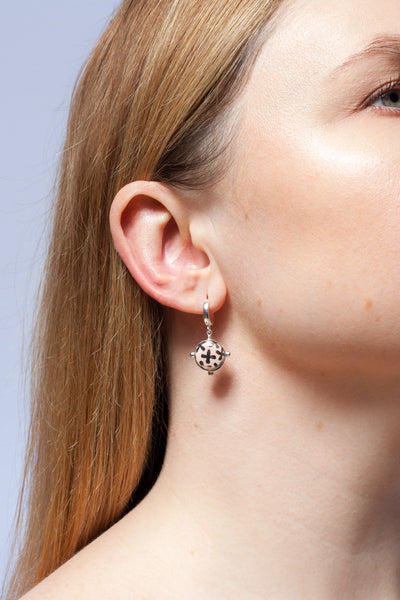 Soft pink dangle earrings