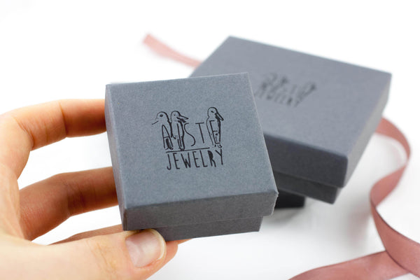 Jewellery box for silver stud earrings - Aiste Jewelry