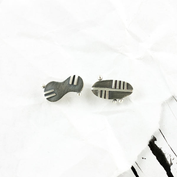 360° Sterling silver earrings 107 - Aiste Jewelry