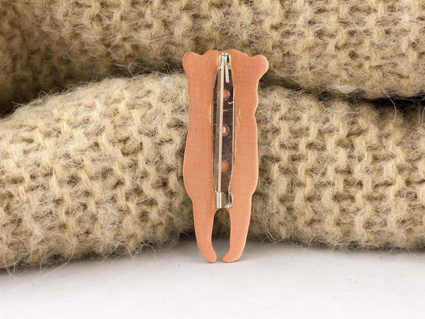 Enamel brooch Lady Bear with a swimsuit - Aiste Jewelry