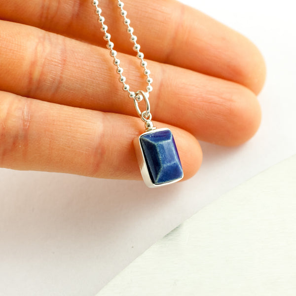 Minimalistic pendant Midnight sea - Aiste Jewelry