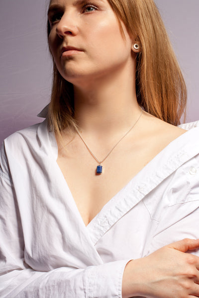 Minimalistic pendant Coral sea - Aiste Jewelry