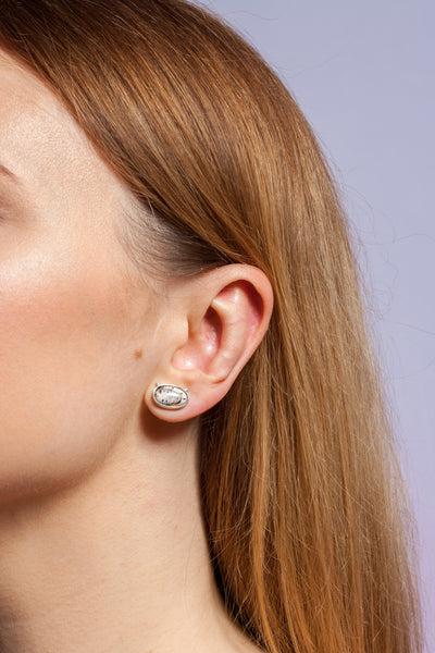 Silver earrings ABSTRACT - Aiste Jewelry