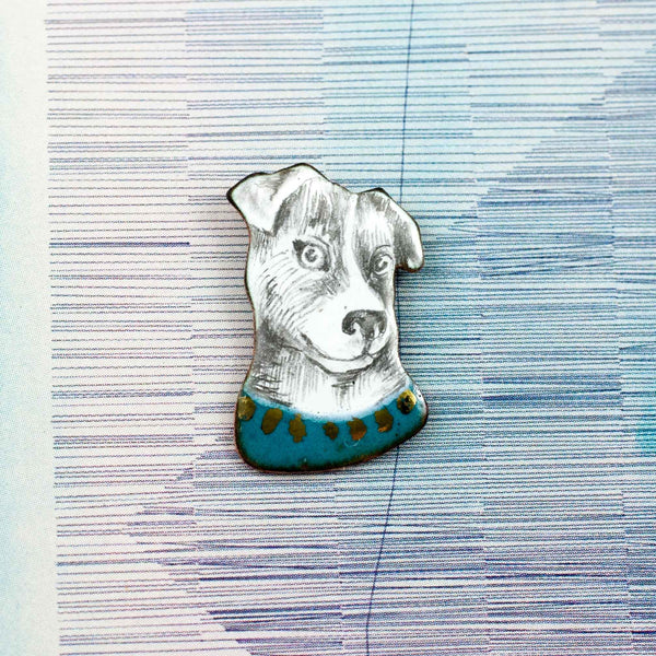 Enamel pin Jack Russell terrier - Aiste Jewelry