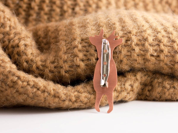 Enamel brooch Deer with swimming trunks - Aiste Jewelry