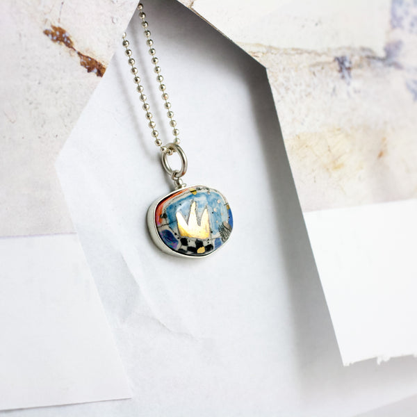 BON BON Colorful silver pendant