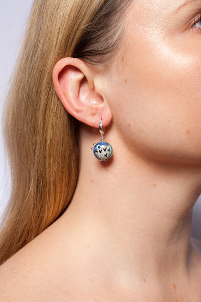 BON BON blue earrings with lusters