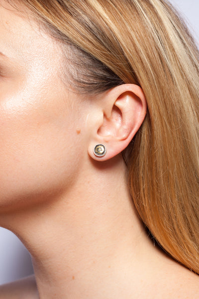 Juodos ir aukso spalvos ABSTRACT auskarai