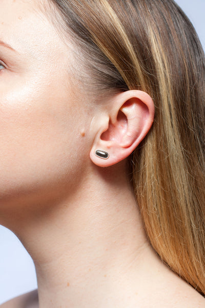 3X3 kolekcijos auskarai su keramikos širdutėmis