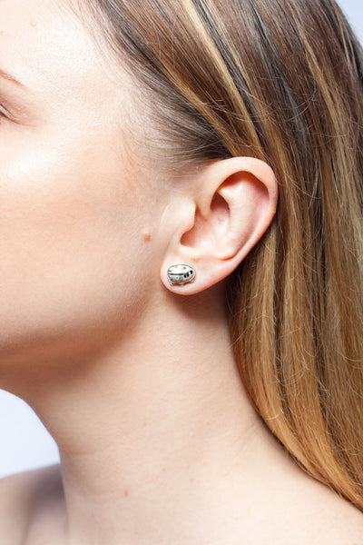 ABSTRACT Mismatched mini ceramic earrings