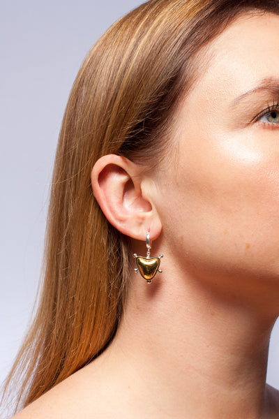 Gold luster dangle earrings in different shapes