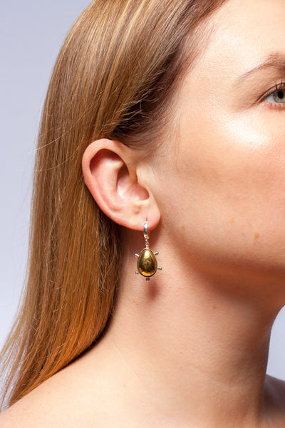 Gold luster dangle earrings in different shapes