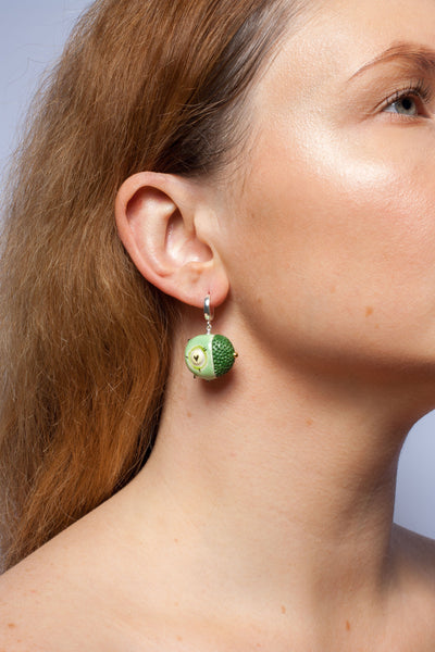 BON BON Yellow and green earrings
