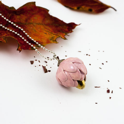 Pink color minimalistic pendant