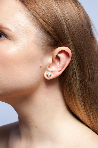 Blue and green color combo BON BON earrings