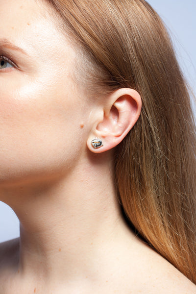Mismatched ABSTRACT silver earrings with drawings