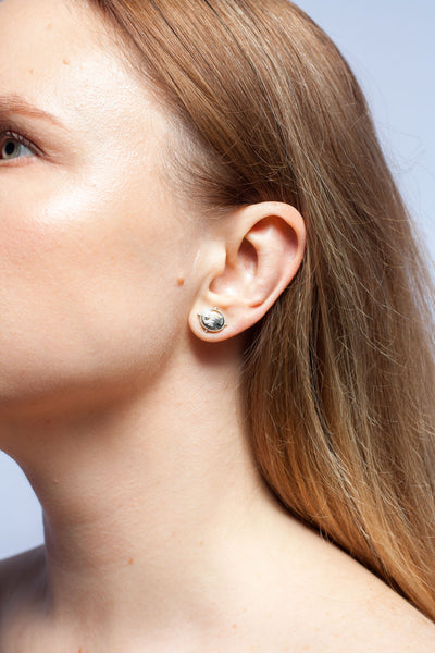 Stud earrings ABSTRACT with gold details