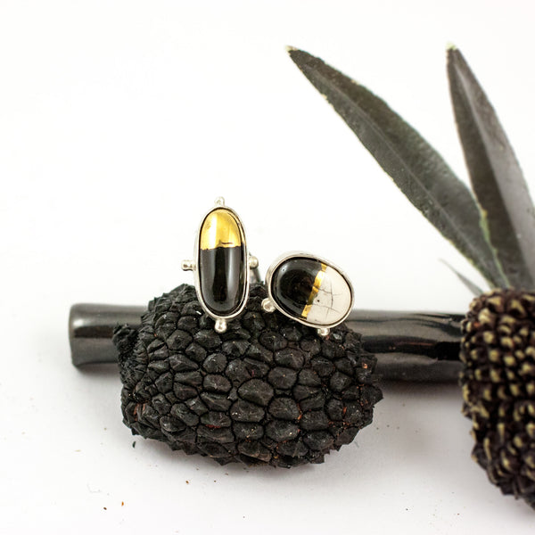 ABSTRACT black small earrings - Aiste Jewelry