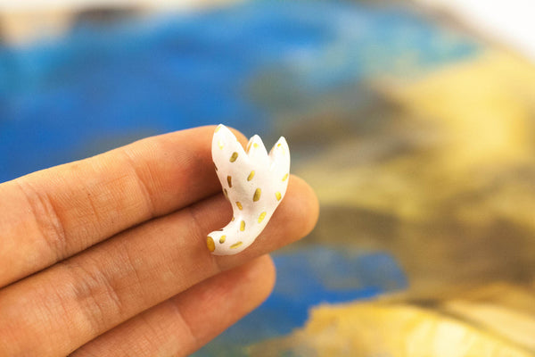 0 Pink tulip shaped brooch - Aiste Jewelry