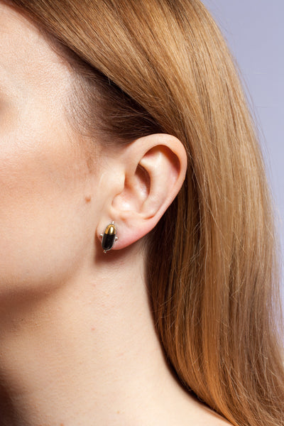 ABSTRACT black small earrings - Aiste Jewelry