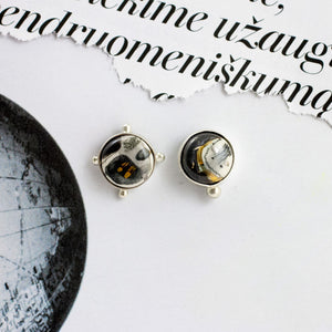 ABSTRACT earrings with graphic drawing