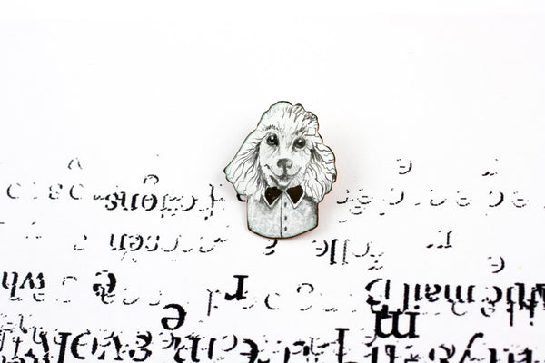 Enamel pin Poodle dog - Aiste Jewelry