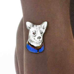 Enamel pin Corgi dog - Aiste Jewelry