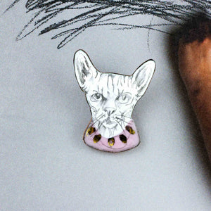 Enamel pin Sphinx cat - Aiste Jewelry