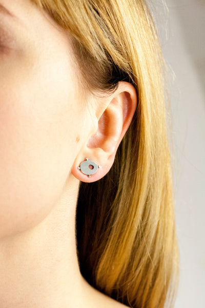 360° Sterling silver earrings 128 - Aiste Jewelry